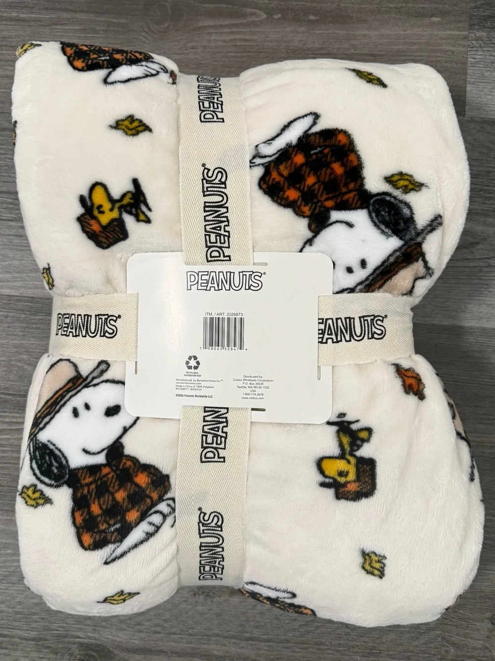 Peanuts Snoopy Fall Throw Blanket 60” x 70” NWT  SAME DAY SHIPPING